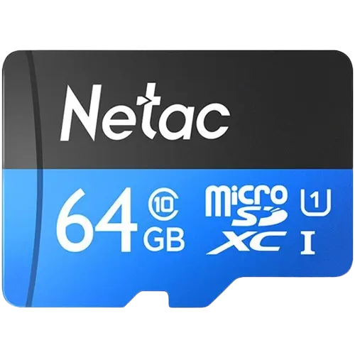 Netac P500 600x 64GB Micro SD Card, MicroSDXC Card UHS-I, 80MB/s(R), C10, U1, Full HD, Memory Card for Camera, Smartphone, Security System, Drone, Dash Cam, Gopro, Tablet