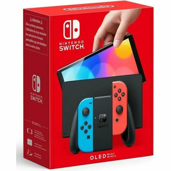 Nintendo Switch OLED Gaming Console - Neon Blue/Neon Red