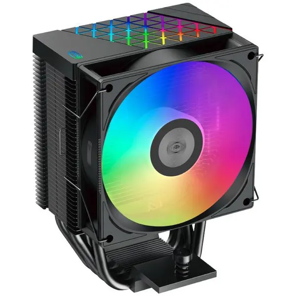 PCCooler CPS R400 ARGB Air CPU Cooler, 4 Next-Gen Heatpipes, 2200RPM PWM Control 92mm ARGB Fan, 180W TDP, for AMD AM4/AM5/Intel LGA 115X/1200/1700/18XX (Black)