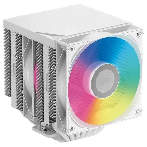PCCooler RT720 TC ARGB CPU Air Cooler, 270W TDP Dual Tower 7 Heat Pipes 2200RPM 73.32CFM 157.5mm Hydraulic Bearing, Low Noise, Thermal Paste Included (White)