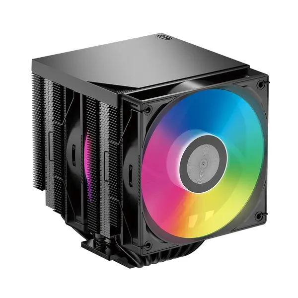 PCCooler RT720 TC ARGB CPU Air Cooler, 270W TDP Dual Tower 7 Heat Pipes 2200RPM 73.32CFM 157.5mm Hydraulic Bearing, Low Noise, Thermal Paste Included (Black)