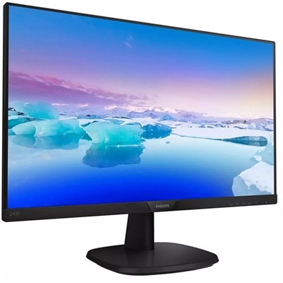 Philips 243V7QJAB 24" Monitor, Full HD, 75Hz, Edge-to-Edge IPS, Built-in Speakers, VESA