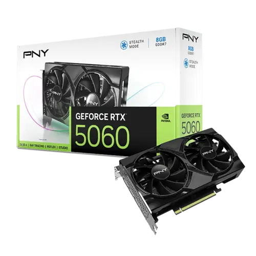 PNY NVIDIA GeForce RTX 5060 8GB Dual Fan Graphics Card