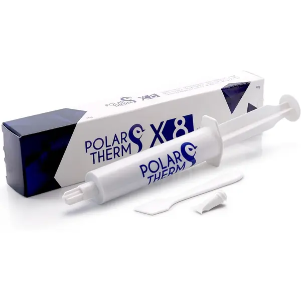 Polartherm X-8 by Thermal Grizzly - 40 Grams CPU Thermal Paste for CPU & GPU - High Thermal Conductivity, Long Durability, Non-Conductive Thermal Grease - Thermal Compound Kit with Spatula