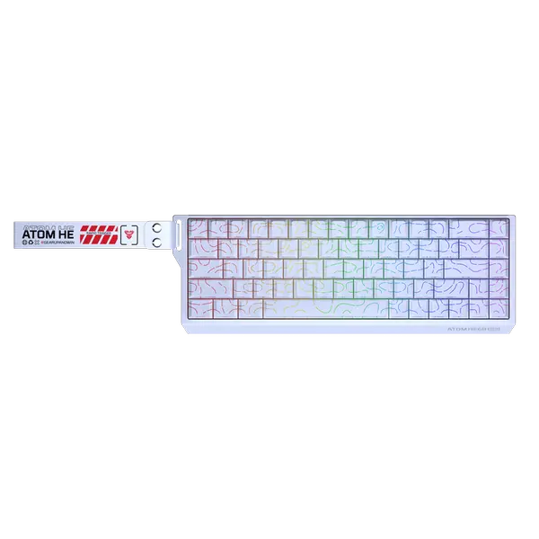 Fantech Atom HE68 Pro MK922 Wireless Magnetic Keyboard - Topo White (Emerald Switch)