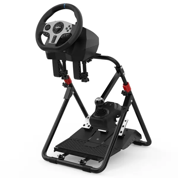 PXN A9 Steering Wheel Stand for Logitech G29 G25 G27 G920 G923 for Thrustmaster T300RS/T300GT/ T500RS/TGT/TS Foldable Racing Simulator Cockpit Adjustable Racing Wheel Stand