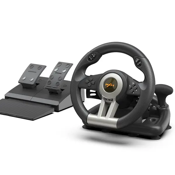 PXN V3 PRO PC Racing Wheel, 180 Degree Universal USB Car Sim Game Steering Wheel with Pedals for Xbox One, Xbox Series S/X, PS3, PS4, Switch
