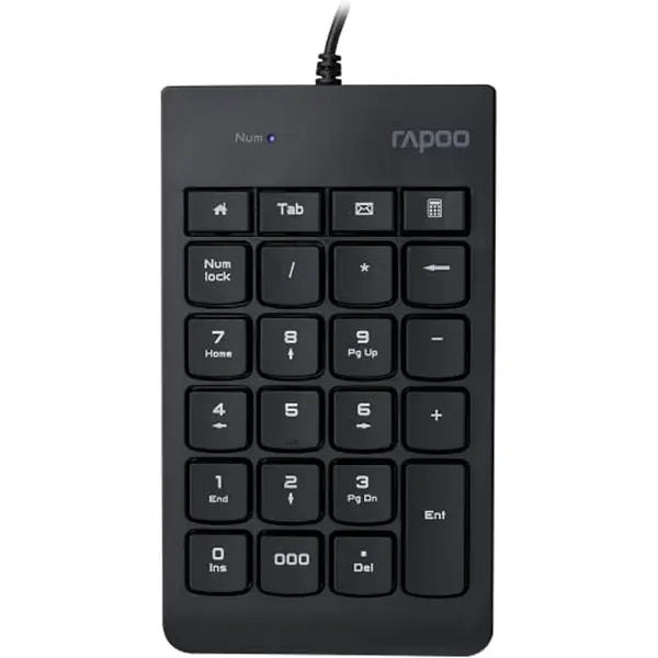 Rapoo K10 Wired Numeric NumberPad Keyboard, Black