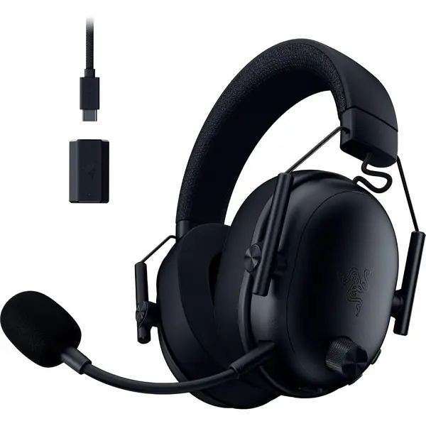 Razer BlackShark V3 Wireless PC Gaming Headset, 70 Hr Battery, 10 ms Ultra-Low Latency, 50mm Drivers, 2.4 GHz, Bluetooth, Wired USB-C, Works with Mac, PS5, Nintendo Switch, Smartphone, Black (Brown Box)