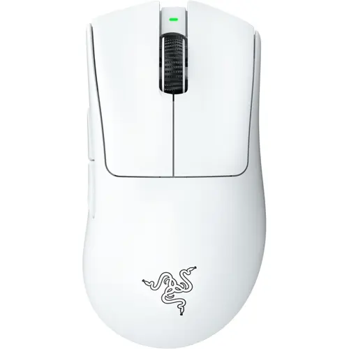Razer DeathAdder V3 Pro Wireless Gaming Mouse: 64g Lightweight Ergonomic, 30K DPI Optical Sensor, Gen-3 Optical Switches, 8 Programmable Controls, Up to 90 Hr Battery - White (Without Box)
