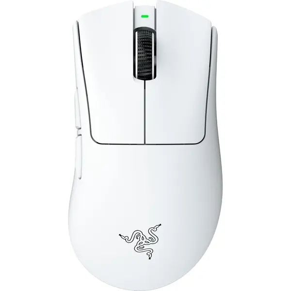 Razer DeathAdder V4 Pro Wireless Gaming Mouse — Ultra-Lightweight 56g, 45K DPI Optical Sensor and Scroll Wheel, 8000Hz HyperPolling, Up to 150 Hr Battery, USB-C Charging, for PC, Laptop — White