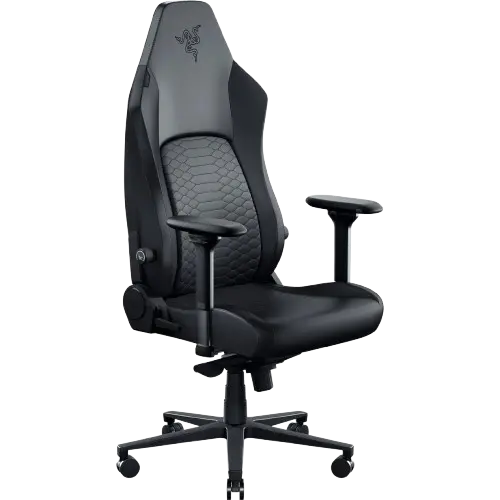 Razer Iskur V2 NewGen Gaming Chair, HyperFlex Lumbar Support System, Gen-2 EPU Leather With CoolTouch Technology, Cold-Cured Foam, 4D Adjustable Armrests, Black