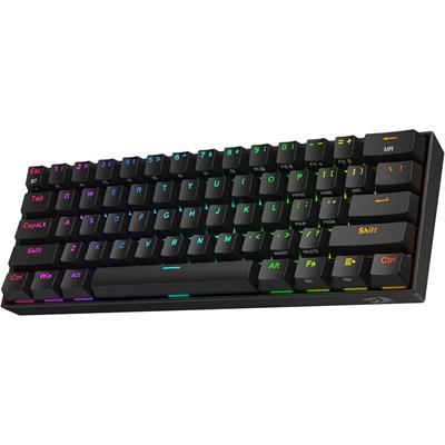 Redragon Draconic K530 Pro RGB Wireless 60% Compact Mechanical Gaming Keyboard - Black (Red Switches)