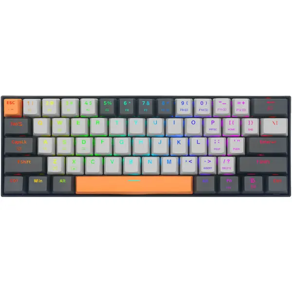 Redragon K644 SE Caraxes 65% Wired RGB Mechanical Gaming Keyboard - Black Grey