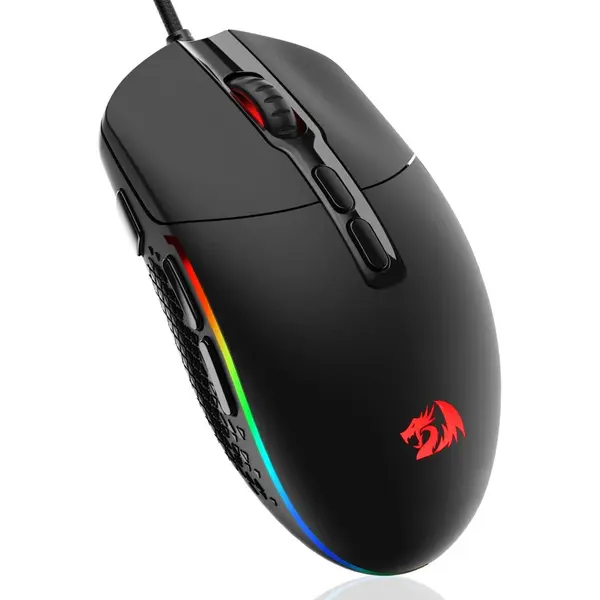Redragon M719 Invader Wired Optical Gaming Mouse, 7 Programmable Buttons, RGB Backlit, 10,000 DPI, Ergonomic PC Computer Gaming Mice with Fire Button