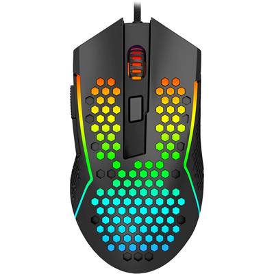 Redragon M987-K Reaping Gaming Mouse, Lightweight 55g Honeycomb RGB Backlit Wired 6 Buttons Programmable with 12400 DPI, Black