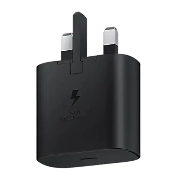 Samsung 25W 3-Pin Travel Adapter Wall Charger, Super Fast Charging, Compact Design, Energy Efficient, Compatible with Galaxy and USB Type C Devices, Mix Color
