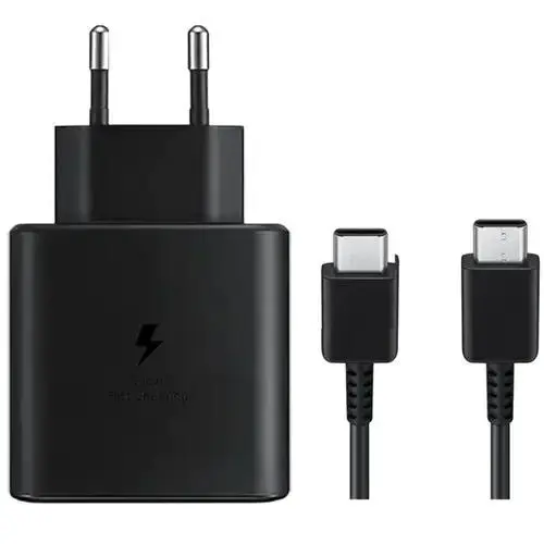 Samsung 45W 2-Pin Travel Adapter Wall Charger with USB-C Cable, Super Fast Charging for Galaxy Phones, Tablets and USB Type C Devices, Low Standby Power Consumption - Black