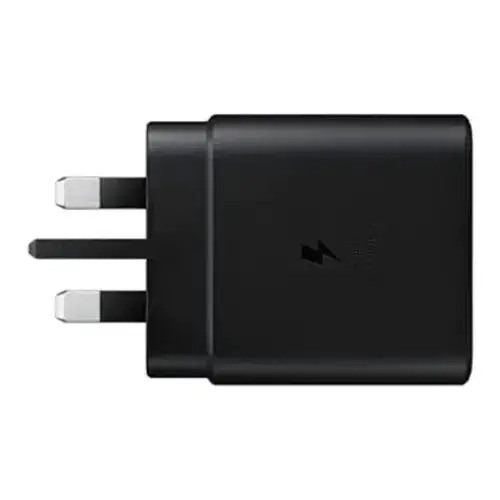 Samsung 45W 3-Pin Travel Adapter Wall Charger, Super Fast Charging for Galaxy Phones, Tablets and USB Type C Devices, Low Standby Power Consumption - Black