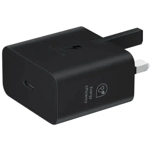 Samsung 25W Wall Charger 3-Pin Power Adapter, Super Fast Charging, Compact Design, Energy Efficient, Compatible with Galaxy and USB Type C Devices, Mix Color