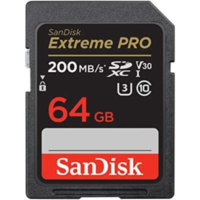 SanDisk 64GB Extreme PRO SDXC UHS-I Memory Card - C10, U3, V30, 4K UHD, SD Card
