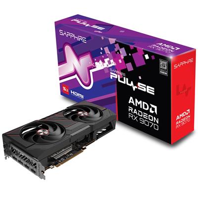 Sapphire Pulse AMD Radeon RX 9070 Gaming Graphics Card with 16GB GDDR6, AMD RDNA 4