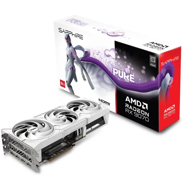 Sapphire Pure AMD Radeon RX 9070 Gaming Graphics Card with 16GB GDDR6, AMD RDNA 4