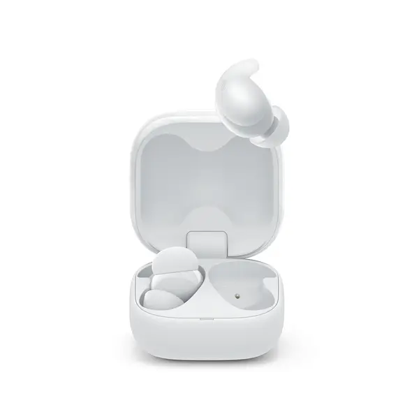 Sony Linkbuds Fit WF-LS910 Active Noise Cancelling Wireless Bluetooth in Earbuds, Comfortable Fit with New Supporters, High Call Quality with AI - White