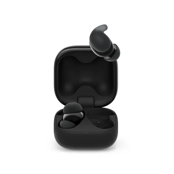 Sony Linkbuds Fit WF-LS910 Active Noise Cancelling Wireless Bluetooth in Earbuds, Comfortable Fit with New Supporters, High Call Quality with AI - Black