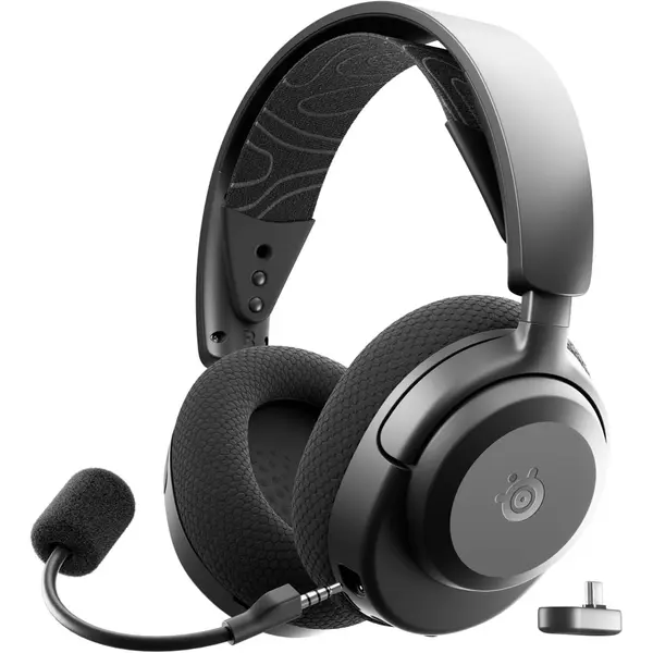 SteelSeries Arctis Nova 3P Wireless PlayStation Gaming Headset: Mobile App Control, 40 HR Battery, Neodymium Magnetic Drivers, 2.4GHz/Bluetooth, Detachable Mic, PS5, PS4, PC - Black