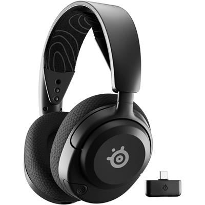 SteelSeries Arctis Nova 5 Wireless Multi-System Gaming Headset — Neodymium Magnetic Drivers, 100+ Audio Presets, 60 HR Battery, 2.4GHz or BT, ClearCast Gen2.X Mic, PC, PS5, PS4, Switch, Mobile (Black, Brown Box)