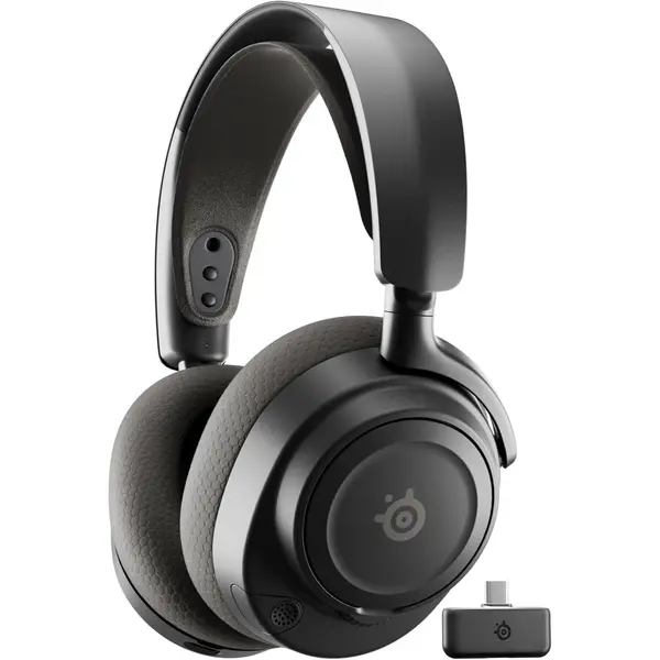 SteelSeries Arctis Nova 7 Wireless Gen 2 Gaming Headset - Real-Time App Control, 50+ HR Play, Neodymium Drivers, Mix 2.4GHz/Bluetooth, PC, PS5, PS4, Switch 1/2, Mobile - Black