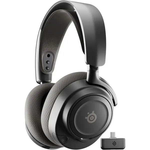SteelSeries Arctis Nova 7P Wireless Gen 2 Gaming Headset - Real-Time App Control, 50+ HR Play, Neodymium Magnetic Drivers, Mix 2.4GHz/Bluetooth, PS5, PS4, PC, Switch 1/2, Mobile - Black