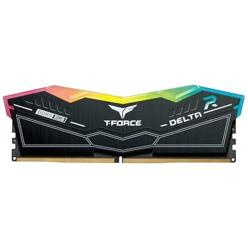 TeamGroup T-Force Delta RGB 64GB (2x32GB) 6000MHz (6000MT/s) CL38 Black DDR5 Desktop Gaming Memory, Metal Heatsink, ARGB Sync, ECC, XMP 3.0/EXPO, Compatible With Intel/AMD CPU, High Performance Low Latency RAM