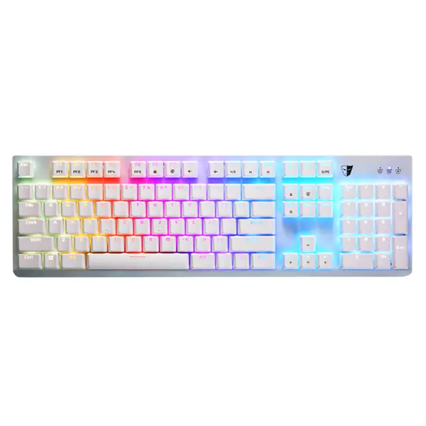 Tesoro Gram Spectrum Low Profile G11SFL RGB Mechanical Gaming Keyboard - White (Red Switch)