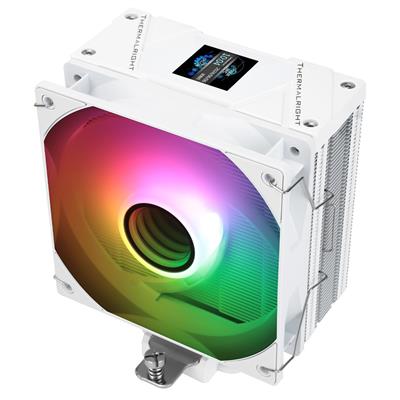 Thermalright Assassin Spirit 120 Vision White ARGB CPU Air Cooler with 1.54 inch IPS Display, 120mm PWM Fan, Support Intel LGA1700/1150/1151/1200/1851, AMD AM4/AM5