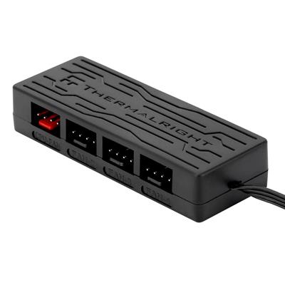 Thermalright Fan Hub X4 PWM Fan Hub Support 4 Groups of PC Fans, Multiple Interface Fan Hubs Cooling, 4-Port 4 Pin PC Cooler Fan Controller, Computer Cooling Fan Hub for 12V