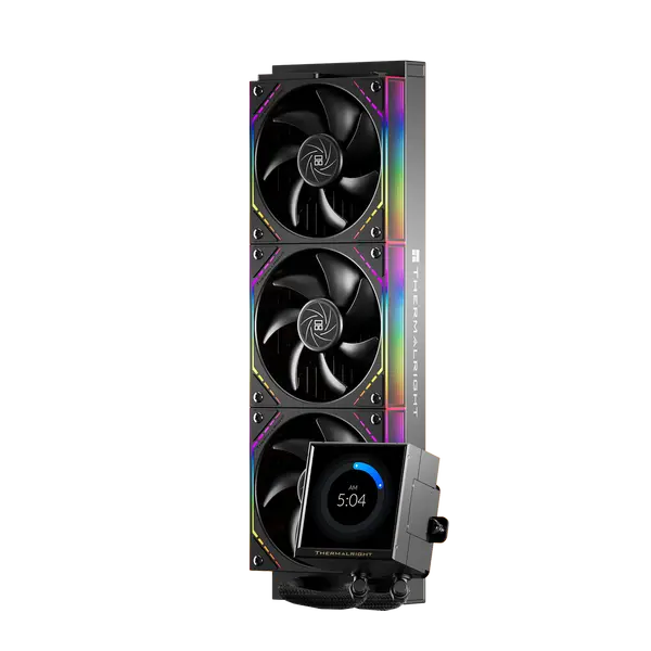 Thermalright Peerless Vision 360 ARGB Black AIO 360mm CPU Liquid Cooler - 3.95" LCD Square Screen, Wireless Splicing Fans