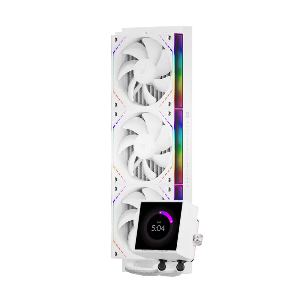 Thermalright Peerless Vision 360 ARGB White AIO 360mm CPU Liquid Cooler - 3.95" LCD Square Screen, Wireless Splicing Fans