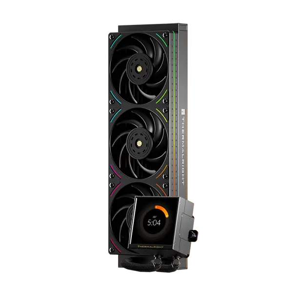 Thermalright Peerless Vision 360 UB ARGB Black AIO 360mm CPU Liquid Cooler - 3.95" LCD Square Screen, Wireless Splicing Fans