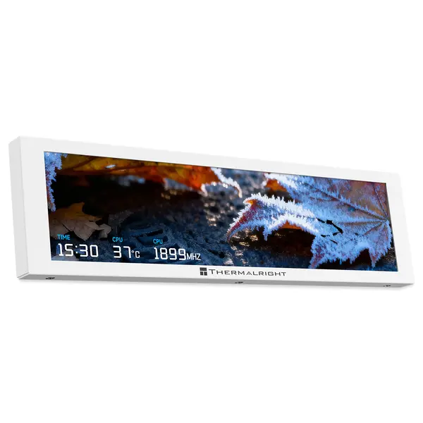 Thermalright Trofeo Vision LCD AIO Display 9.16” PC Monitor, USB Type-C Screen for Real-Time Hardware Monitoring, with Preset Themes for Gaming PC Case/CPU Cooler (White)