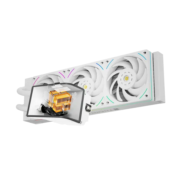 Thermalright Wonder Vision 360 UB ARGB White CPU AIO Liquid Cooler - Rotatable 6.67'' Curved Screen 3D Effect, 2K Resolution, 2150RPM TL-UB36 Fans, for AM4/AM5 & Intel 1700/1851
