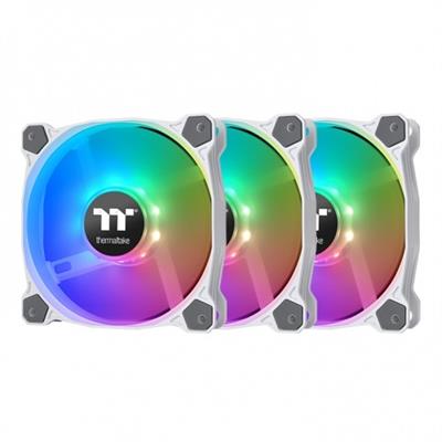 Thermaltake Pure 12 ARGB 120mm Radiator Case Fan - White - 3-Fan Pack