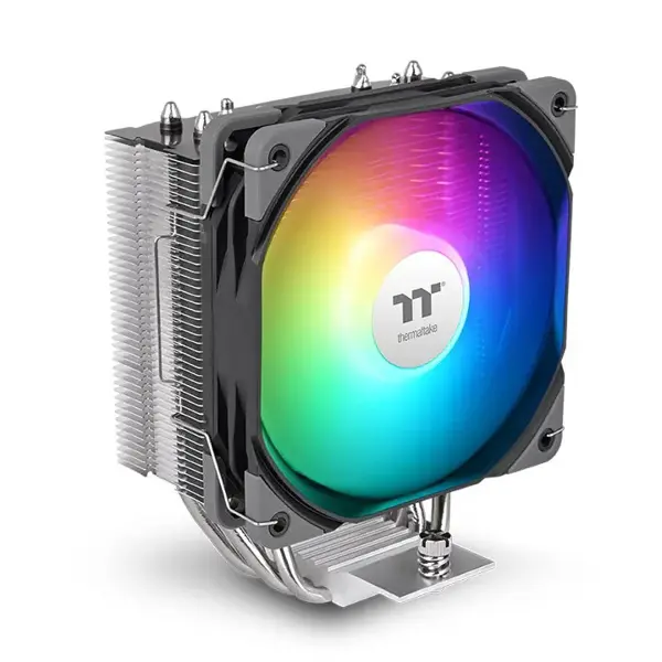 Thermaltake UX400 ARGB CPU Cooler - 4x6mm Copper Heatpipes, 120mm PWM Fan, 700~1800 RPM, Intel/AMD Compatible, Single Tower, 240W TDP, Black