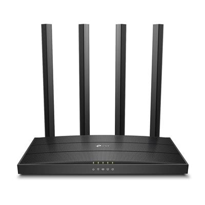 TP-Link Archer C6 AC1200 Wireless Gigabit Router: Wi-Fi Speed Up to 867 Mbps/5 GHz + 400Mbps/2.4 GHz, 5 Gigabit Ports, 4 External Antennas, MU-MIMO, Dual Band, WiFi Coverage with Access Point Mode, Black