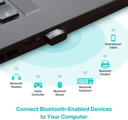 TP-Link UB500 USB Bluetooth Adapter for PC - Bluetooth 5.3 Dongle Receiver, Plug and Play, Nano Design, EDR & BLE, Supports Windows 11/10/8.1/7 for Desktop, Laptop, PS5/PS4/Xbox Controller