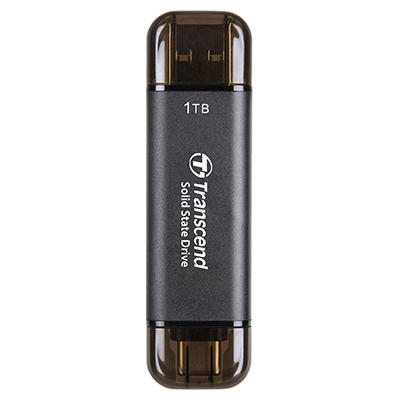 Transcend ESD310 1TB External SSD, USB 3.2 Gen2, Up to 1050 MB/s, Type A and C, Portable SSD with 2-in-1 Type C and Type A, for iPhone, iPad, Android, Car Audio System, Sentry Mode