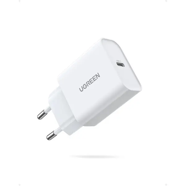 Ugreen 20W USB-C Charger Power Supply PD 3.0 USB-C Power Adapter Charging Plug, Compatible with iPhone 12, 12 Pro,12 Pro Max, 12 Mini, 11Pro, SE 2020, X, iPad Pro 2020, Galaxy S21, S20, A51 etc.