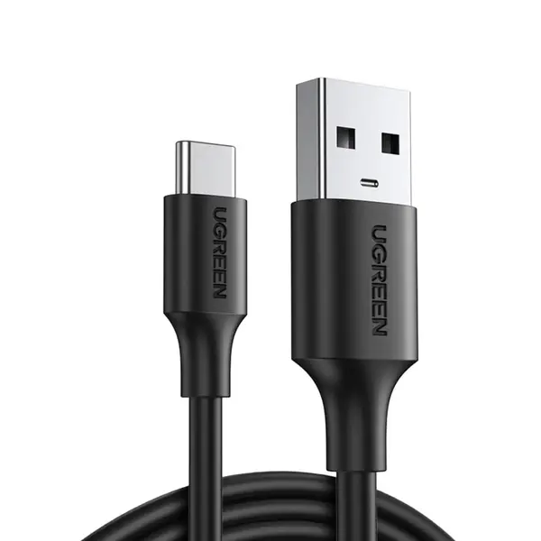 Ugreen USB-A to USB Type-C Cable, 480Mbps Data Transfer Rate, Qualcomm 3.0 Quick Charge, Max 5V 3A Power Output, 1m Cable Length, Wide Compatibility, Black