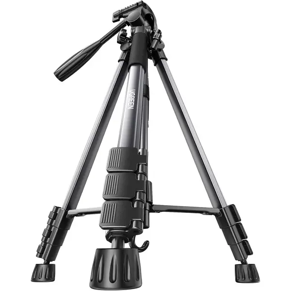 Ugreen 69''/175cm Camera Tripod Stand Heavy Duty Stand for Video Recording Adjustable Professional Tripod Holder Compatible with Camera DSLR/SLR Canon EOS R8/R7/R6 Sony ZV 1F ZV E10